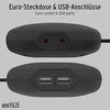 Ilgiklis BRENNENSTUHL Euro-Steck IP20, 2 x USB, 2m