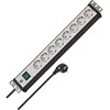 Brennenstuhl 19 "1.5", 8xCEE 7/4, 1xCEE 7/7, pet-protected connectors, 3m cable, sidabrinis / juodas 1156057018 / GT-663