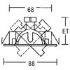 Lubinis šviestuvas Brumberg Leuchten Verschiedene BRUMBERG 1963.07 NV-Einbaustrahler, GX5.3 20, 50W, baltas