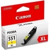 CANON 1LB CLI-551XLY rašalo kasetė geltona didelės talpos 700 puslapių 1 pakuotė XL