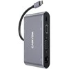 CANYON hub DS-14 8in1 4k USB-C Dark Pilkas