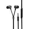 2GO In-Ear Stereo Ausinės "Luxury" Zipper-Style, Juodos spalvos