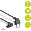 Goobay CONNECTION CABLE EURO PLUG ANGLED AT BOTH ENDS, 3 M, Juodas