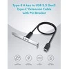 USB kabelis Graugear Graugear USB-E auf USB-C Erweiterungskabel, inkl PCI-Halterung