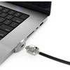 Linka zabezpieczająca Compulocks Compulocks Ledge Lock Adapteris, skirtas MacBook Pro 16" M1, M2 ir M3 su raktu Cable Lock - saugos spynos adapteris - su spynos cilindru - skirtas Apple MacBook Pro 16 (M1, M2)