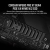 Corsair SSD MP600 PRO XT 1000 GB SSD form factor M.2 2280 SSD sąsaja PCIe Gen 4.0 x4 Rašymo greitis 5800 MB/s Skaitymo greitis 7100 MB/s