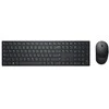 Dell Pro Belaidė klaviatūra ir pelė - KM5221W - US International (QWERTY) - Juodas (RTL BOX)