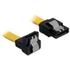 DELOCK Cable SATA 70cm geltonas pūkas/tiesus metalinis