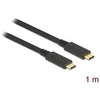 USB kabelis Delock USB-C - USB-C 1 m Juodas (85531)
