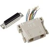 Delock D-Sub HD 44 kontaktų suspaudimo kištukas iki 2 x RJ45 moteriškas su montavimo komplektu smėlio spalvos