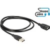 USB kabelis Delock USB-A - USB-A 1 m Juodas (83500)