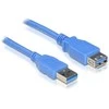 „Delock“ ilgintuvas USB 3.0 tipo A kištukas > USB 3.0 tipo A moteriškas 5 m mėlynas