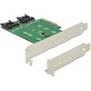 Maršrutizatorius „Delock“ PCIe 3.0 x4 valdiklis - 2x M.2 SATA (89518)