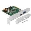 Delock PCIe x4 / 1x USB C tipo (USB3.2 Gen2) + 1x USB A tipo (USB3.2 Gen2)