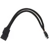 Delock SATA 15 kontaktų - SATA 15 kontaktų x2, 0,2 m, Juoda (60135)