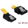 DELOCK SATA kabelis 6 Gb/s kištukas tiesus > SATA kištukas aukštyn, kampuotas, 20 cm, geltonas, metalinis