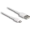 USB kabelis Delock USB-A - Žaibas 0,3 m Baltas (87866)