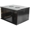 19 "spintelė, 6U, 540x450mm, tvirtinama prie sienos arba pastatoma, stiklinės durys DELTACO / 19-5406B