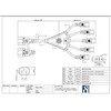 DELTACO IEC C14 - 5x IEC C13 maitinimo laidas, 3m, 10A / 250V, Y-Splitter, DEL-113E
