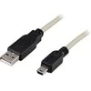 Kabelis DELTACO USB 2.0 "A-mini B", 1.0m, baltas-juodas / USB-24