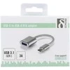 DELTACO USB-C 3.1 Gen 1 į USB-A OTG adapteris, 3A, aliuminis / USBC-1276