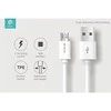 USB laidas Devia Smart microUSB 1.0m baltas