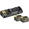Priedų rinkinys DeWalt FlexVolt; 18 V; 54 V; 2x6,0 Ah akum. + pakrovėjas DCB132