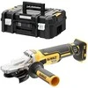 Dewalt akumuliatorinis kampinis šlifuoklis su plokščia galvute 18 V, 125mm (DCG405FNT-XJ)