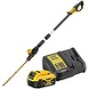DEWALT akumuliatorinės gyvatvorių žirklės ilgu kotu DCMPH566P1 18V 55cm 1x5,0Ah