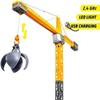 Dickie Toys Didelis nuotolinio valdymo kranas, 150 cm besisukanti ranka, titaninis kranas, nuotolinio valdymo pultas su USB + šviesa