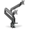 Assmann Electronic DIGITUS dvigubos dujinės spyruoklės Monitorius stalinis laikiklis 2x 35 colių 2x15 kg max juodas