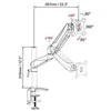 Assmann Electronic DIGITUS Triple Monitorius laikiklis LCD/LED monitoriui iki 69cm 27 colių pilnai lankstus dujinių spyruoklių laikiklis max apkrova 6kg max VESA 100x100