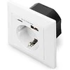 Digitus Skaitmenas | Apsauginis kištukas, skirtas montuoti įleidžiamas, su 1 x USB Type-C, 1 x USB A