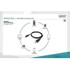 USB kabelis Digitus USB-A - mikroUSB 1,8 m juodasis (DB- 300127- 018- S)