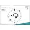 USB kabelis Digitus USB-A - mikroUSB 1,8 m juodasis (DB- 300127- 018- S)