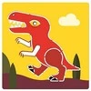 Djeco Piešimo trafaretai - Dinozaurai (5 vnt.) ( DJ08863 )