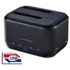 LCP LC-Power LC-DOCK-U3-III saugojimo diskų prijungimo stotis USB 3.2 Gen 1 (3.1 Gen 1) Type micro-B Juoda