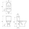 Cersanit Merida WC kompaktiškas komplektas 62,5 cm baltas (K03-014)