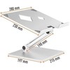 Durable Patvarus nešiojamo kompiuterio STAND RISE sidabrinis 505023