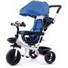 Ecotoys Mėlyna triratukas stroller 360* swivel seat Mėlyna