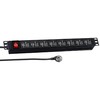 EFB EFB 48,26 cm 19 colių 1U maitinimo blokas 16 x USB A su jungikliu juodas maitinimo kabelis 3 m kiekvienas 2,1 A per 2 prievadus