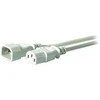 Efb Elektronik EFB Kaltgeräverl maitinimo kabelis. C14 180°–C13 180°, pilka, 3,0 m, 3 x 1,00 mm