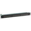Efb Elektronik EFB Patchpanel STP 24xRJ45 Cat.6, 19" 1HE, juodas, geschirm