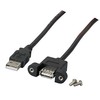 Efb Elektronik USB kabelis EFB USB-A - USB-A 1 m Juodas (K5291SW.1V2)
