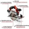 Einhell diskinis pjūklas su techninių savybių žymėjimu