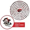 Einhell diskinis pjūklas Power X-Change sistemos schemoje