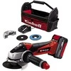 Einhell Akumuliatorinis kampinis šlifuoklis TE-AG 18/115 Li