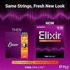Elixir Strings Eliksyras Strings Eliksyras 16077 NanoWeb Phosphor Bronze 12-56 – Akustinės gitaros stygos