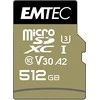 Atminties kortelė Karta Emtec Speedin Pro Micro SDXC 512 GB 10 klasės UHS-I/U3 A2 V30 (ECMSDM512GXC10SP)