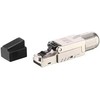 Equip 121172 laido jungtis RJ-45 Juoda, Nerūdijančiojo plieno
